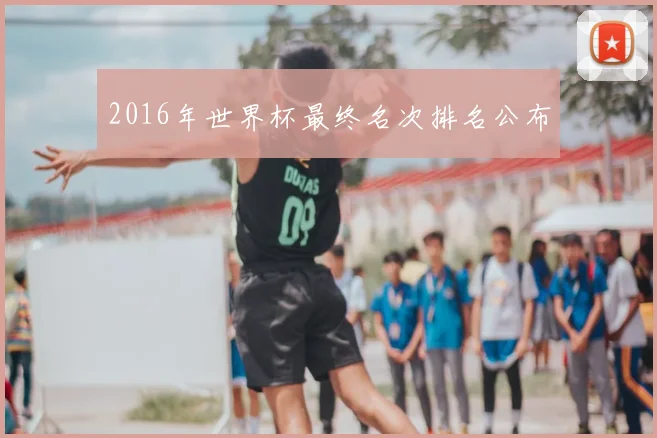 2016年世界杯最终名次排名公布